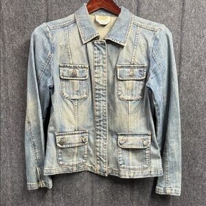Talbots Classic Light Blue Jean Jacket